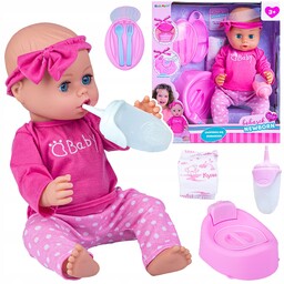 Lalka New Born baby bobas bobasek nocnik butelka