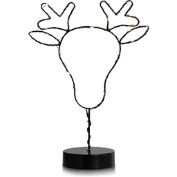 DecoKing Dekoracja LED na Boże Narodzenie, metalowe, renifery,