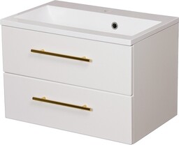 Szafka wisząca z umywalką biały mat 60 cm