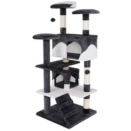 Lionto Drapak dla Kota 50x50x130cm szary/biały - Po