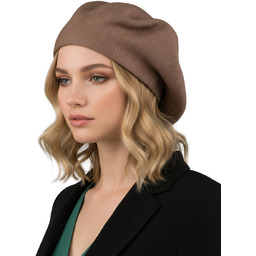 Beret damski Rovicky ciepły zimowy jesienny klasyczny uniwersalny