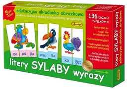 Adamigo UKłADANKA EDUKACYJNA - LITERY SYLABY WYRAZY