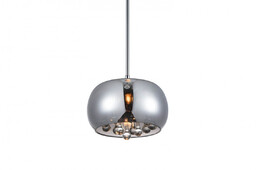 Azzardo Wisząca lampa salonowa Burn z kryształkami chrom