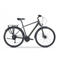 Rower trekingowy Tabou Kinetic 4.0 koło 28" szaro-limonkowy