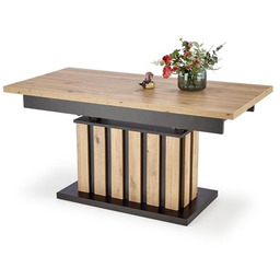 Ławostół rozkładany dąb artisan / czarny mat 130