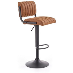 Hoker z oparciem ekoskóra brązowy / czarny H88