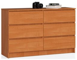 Komoda do salonu, sypialni, 6 szuflad, STILO, 120x40x77