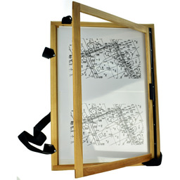 Szkicownik geodezyjny drewniany z uchwytem na długopis -