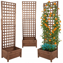 Pergola drewniana wysoka doniczka skrzynka na kwiaty 190x60x40