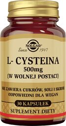 Solgar L-Cysteina 500 mg, 30 kapsułek roślinnych