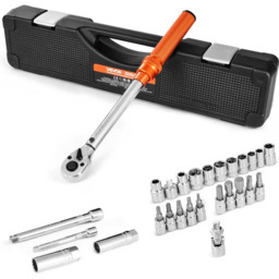 Zestaw kluczy dynamometrycznych z zatrzaskiem 3/8", 5-60 Nm,