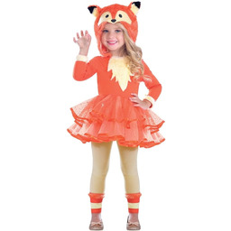 Amscan 9908456 Kostium dla dziewczynek Lis (8-10 lat),