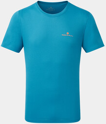 RONHILL Koszulka biegowa męska CORE S/S TEE petrol/fluo