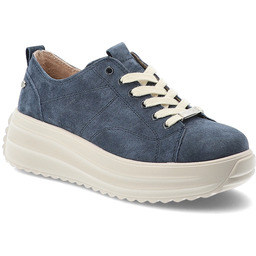 Filippo Granatowe Sneakersy Zamszowe Buty Damskie Na Platformie