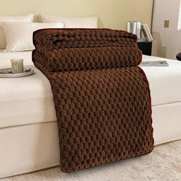 Koc Mikrofibra Tłoczony HONEY 160x200 Brązowy