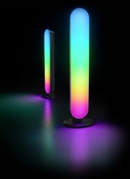 Trio Leuchten Neonowa lampa stołowa czarna z wbudowanym