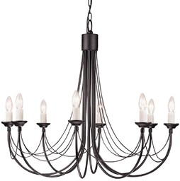 Elstead Lighting Żyrandol Carisbrooke CB8 BLK Elstead czarna