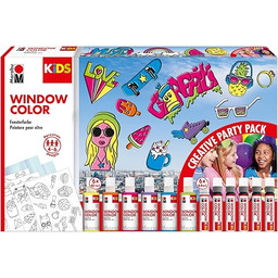 Marabu 030600000101 - KiDS Window Color Party Set