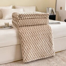 Koc Mikrofibra Tłoczony HONEY 160x200 Beżowy