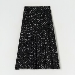 Sinsay - Spódnica midi plisowana - Czarny