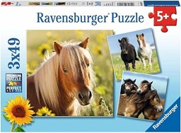 Ravensburger Puzzle 8011 Konie 3X49 Elementów Puzzle