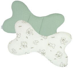 Niemowlęca poduszka Motylek w misie oliwkowa Nicol,r.ONESIZE