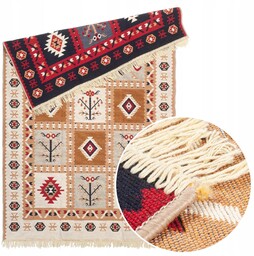 Dywan Kilim Boho Premium 120x160 cm Wielokolorowy Dwustronny