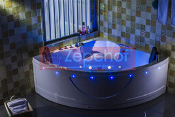 Wanna z hydromasażem C-3088 narożna 150cmx150cmx59cm chromoterapia podgrzewacz