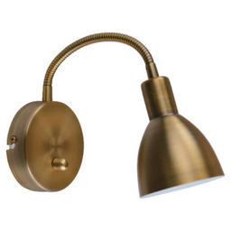 Lampa Ścienna Lindby, Amrei, ściemnialny, antyczny mosiądz, salon,