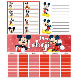 Zestaw PLAN LEKCJI + NAKLEJKI Na Zeszyt Podręcznik