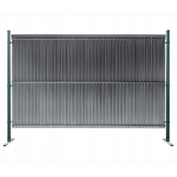 Listwy ogrodzeniowe pionowe wąskie 44-62mm 173x250cm RD03 Szary