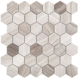 DUNIN Woodstone mozaika kamienna Woodstone Grey HEXAGON 48