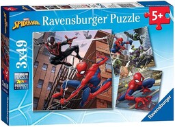 Ravensburger PUZZLE 3X49 SPIDERMAN W AKCJI