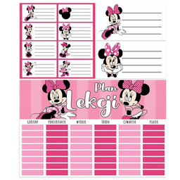 Zestaw PLAN LEKCJI + NAKLEJKI Na Zeszyt Podręcznik