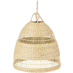 B LED BARCELONA LED Naturalna wiklinowa lampa sufitowa