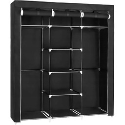 Garderoba modułowa 150cm czarna szafa Loft ubrania