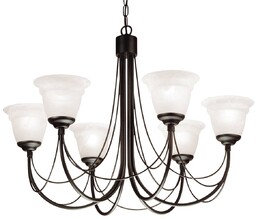 Elstead Lighting Żyrandol Carisbrooke CB6 BLK czarna oprawa