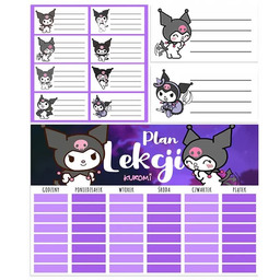 Zestaw PLAN LEKCJI NAKLEJKI Na Zeszyt Podręcznik