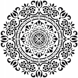 Szablon malarski Mandala 8 Tynkarski do tynków 90
