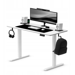 Biurko elektryczne regulowane Control+ 120/60 LVNSystem białe reg.