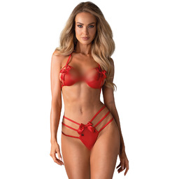 Obsessive zmysłowy czerwony komplet bielizny Giftella - 74664725