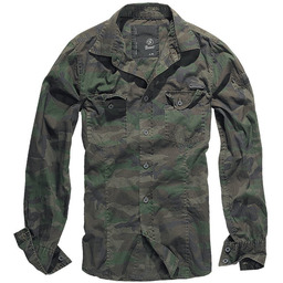 Brandit Koszula z Długim Rękawem Slim Fit Woodland