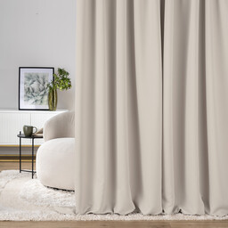 Zasłona zaciemniająca na taśmie marszczącej szaro beżowy (greige)