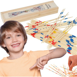 WOOPIE Drewniane Bierki Mikado w Pudełku 41 el.