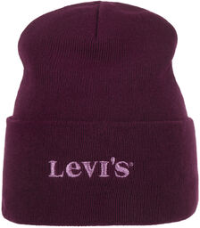 Czapka Beanie Recycled by Levi s , śliwkowy,