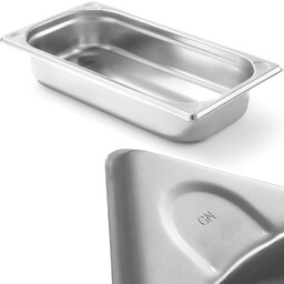 Pojemnik GN 1/4 głębokość 65mm stalowy Kitchen Line