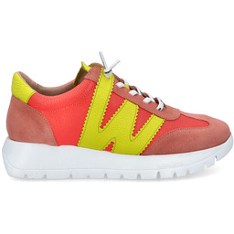 Hiszpańskie sneakersy premium - WONDERS A-2476 KORALOWE