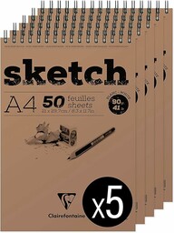 Clairefontaine 96904C - Blok spiralny z papieru szkicowego