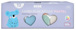 Farby plakatowe 20ml BB Pastel 12 kolorów -