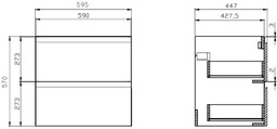 CERSANIT S590-004-DSM Szafka Podum. Moduo Slim 60 Bia?a